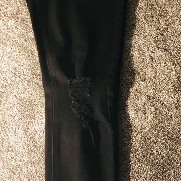 BLACK VANILLA STAR high rise Jeggings! Destructed Sz 9 - Picture 6 of 15